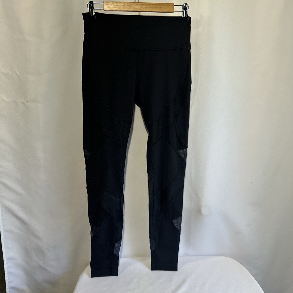 Lululemon Wunder Under Mesh Leggings Women's Size 8 Black